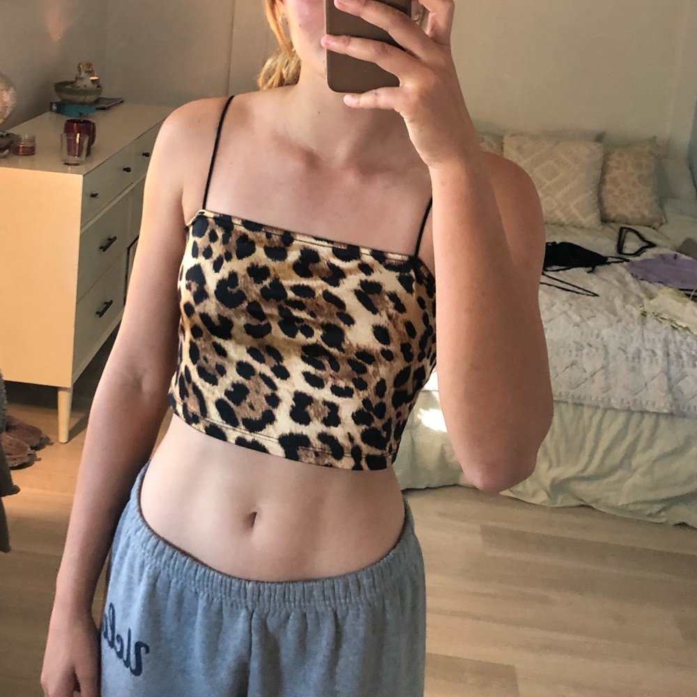 Silk Cheetah Print Top
